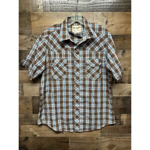 Wrangler‎ Men's Short Sleeve Pearl Snap Size Large